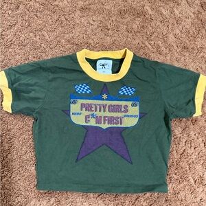 Green and Yellow Graphic Tee